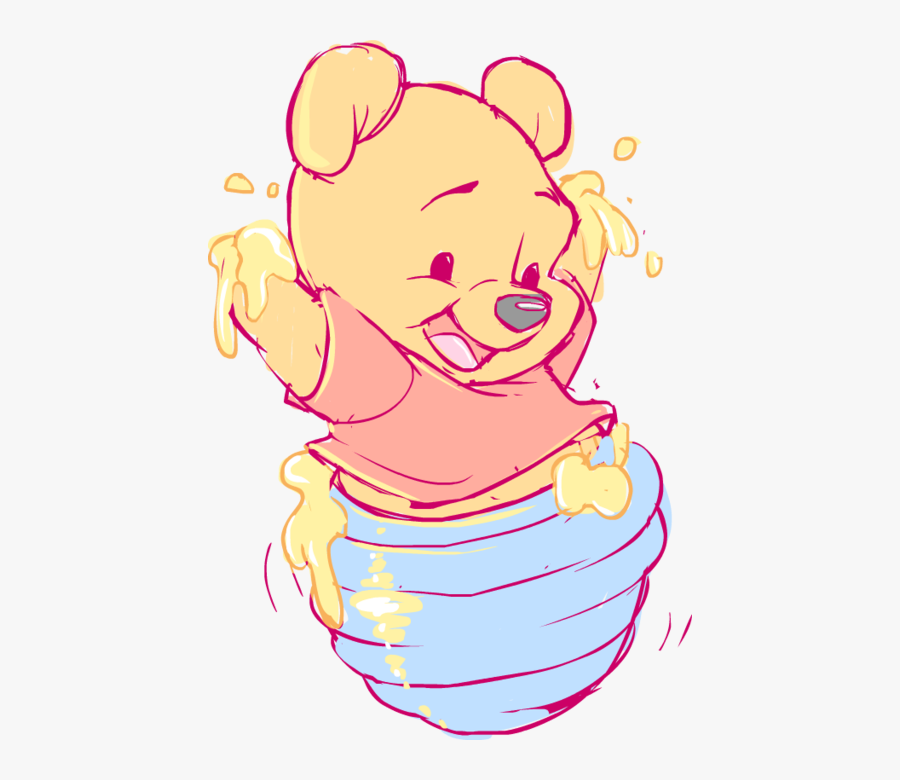 Baby Pooh Clip Art - Winnie The Pooh Cute Drawing, Transparent Clipart