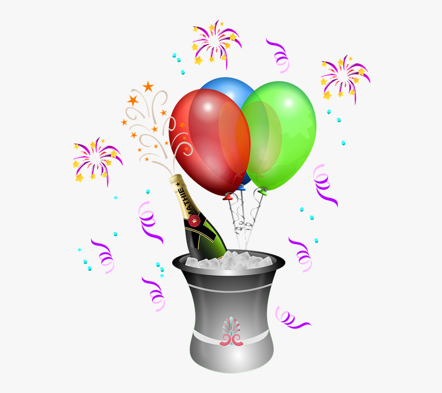 Champagne Celebration Clipart, Transparent Clipart