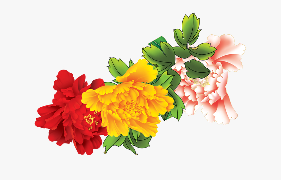 Clip Art Autumn Flowers Clipart - 花 开 富贵 图, Transparent Clipart