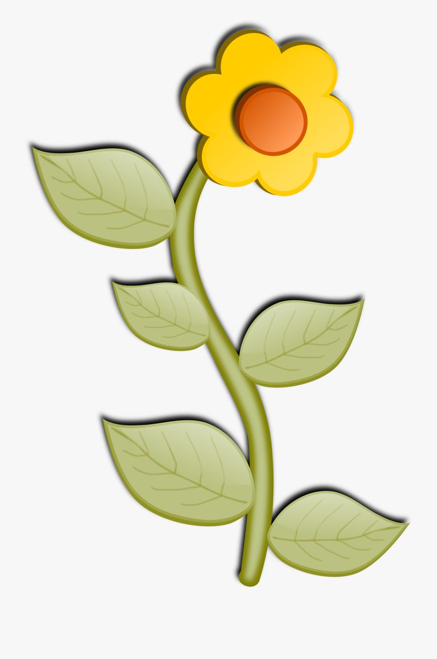 Flower - Cartoon Flower With Transparent Background, Transparent Clipart