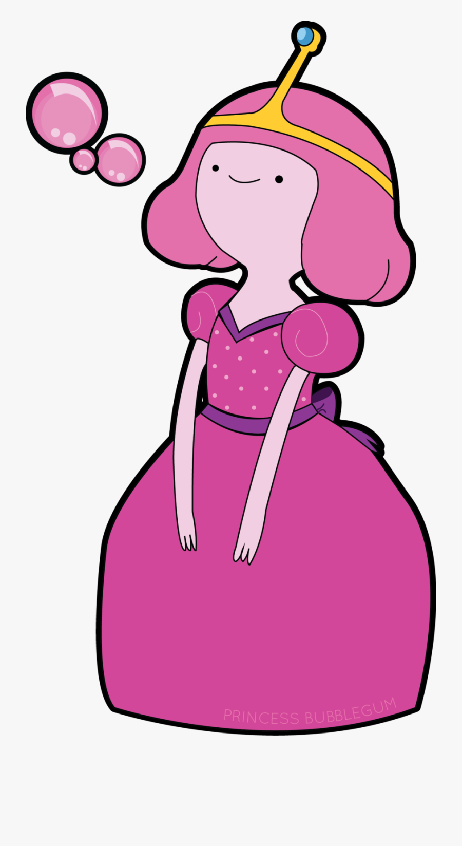 Transparent Bubble Gum Png - Adventure Time Princess Bubblegum Young, Transparent Clipart