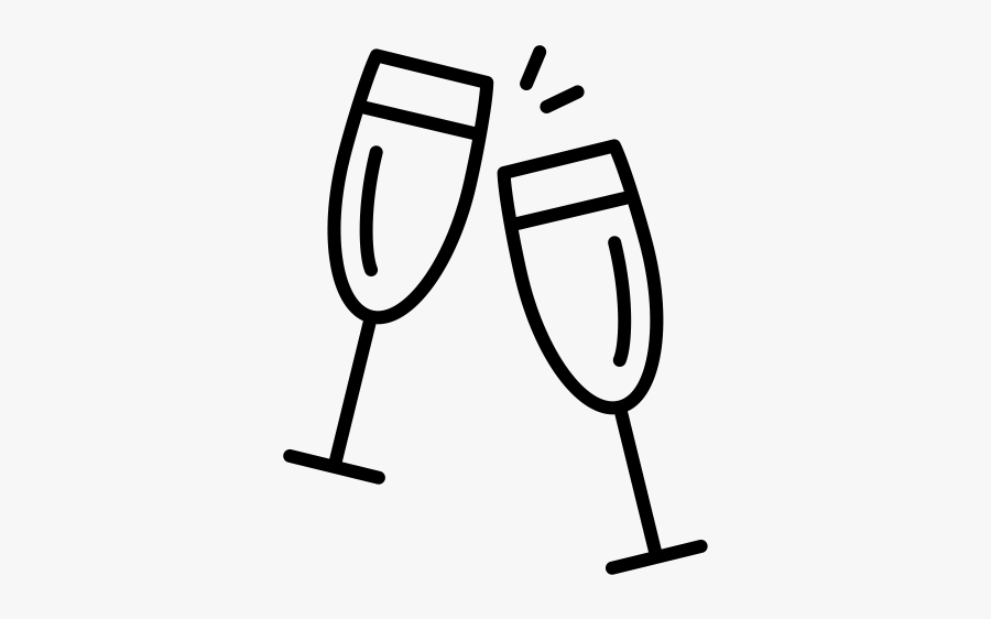 Champagne Glasses Icon, Transparent Clipart