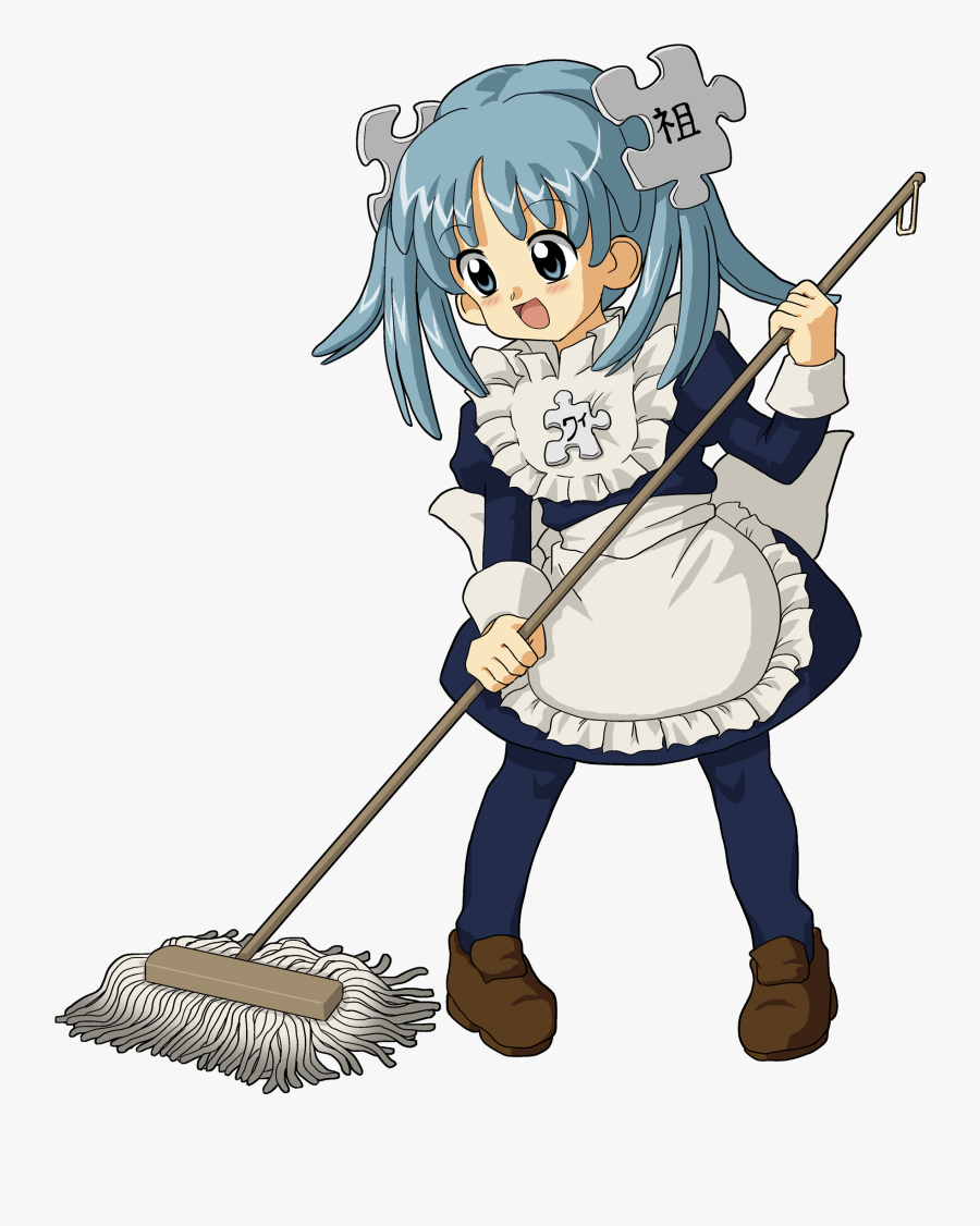 Mop Clipart Mop Cleaning - Wikipedia Anime, Transparent Clipart