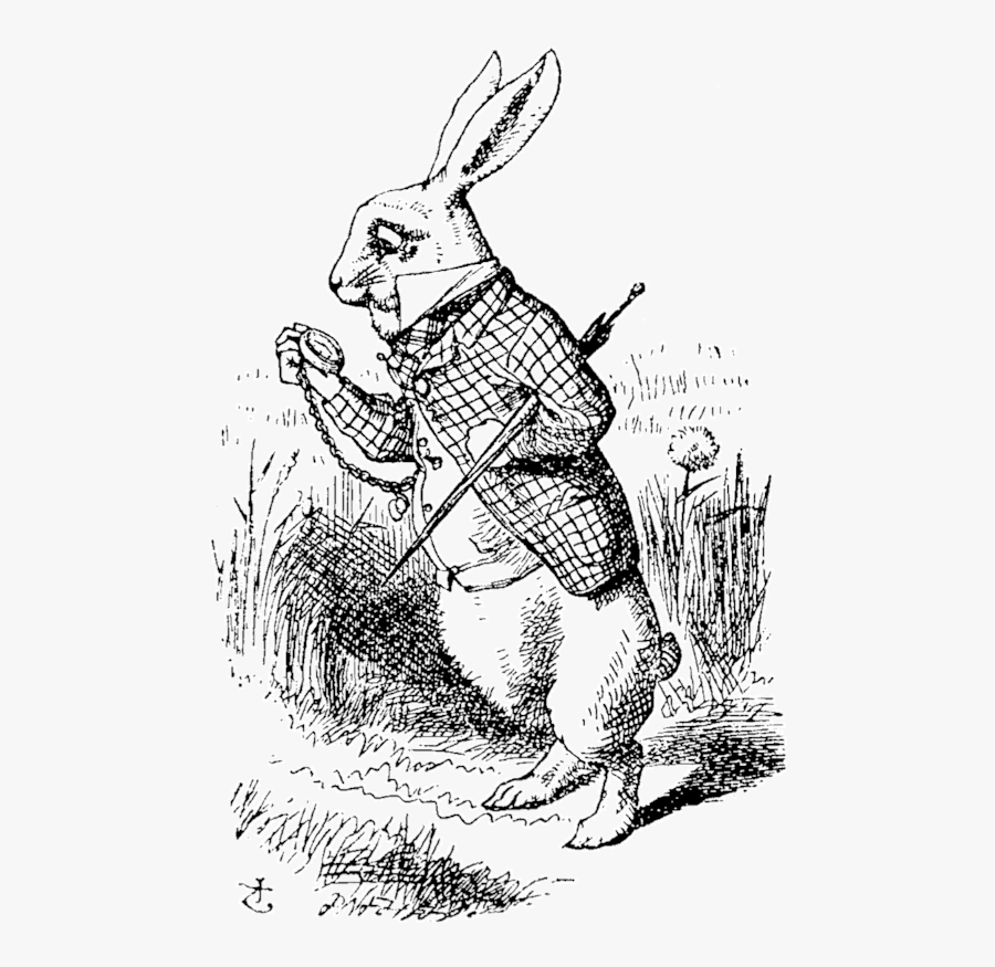 Illustration Of The Character Of The White Rabbit From - White Rabbit Alice In Wonderland Illustration, Transparent Clipart