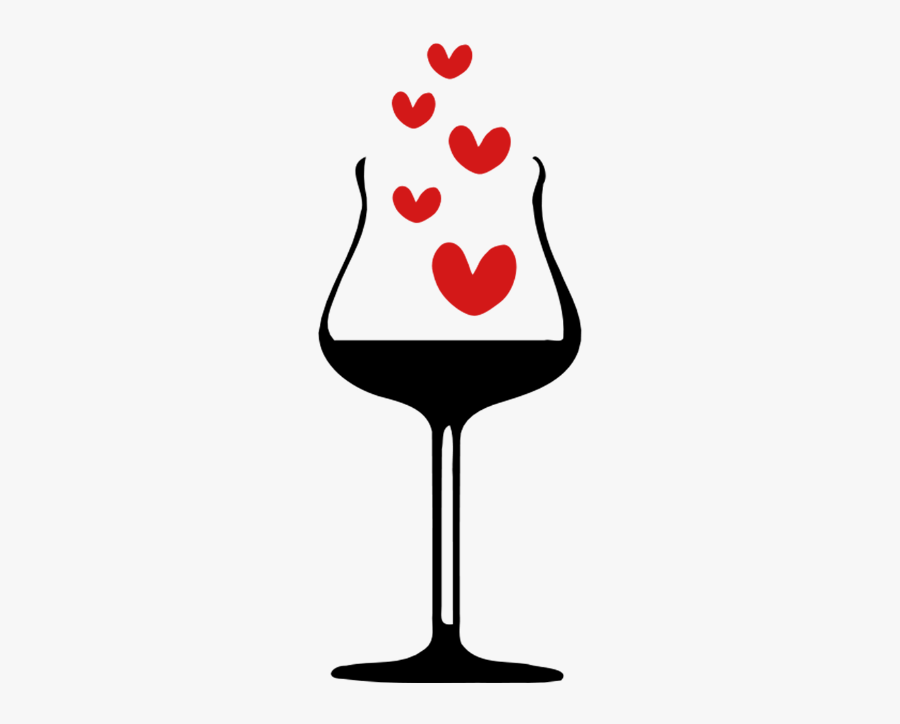 Cheers Clipart Reception - Wine Logo With Hearts, Transparent Clipart