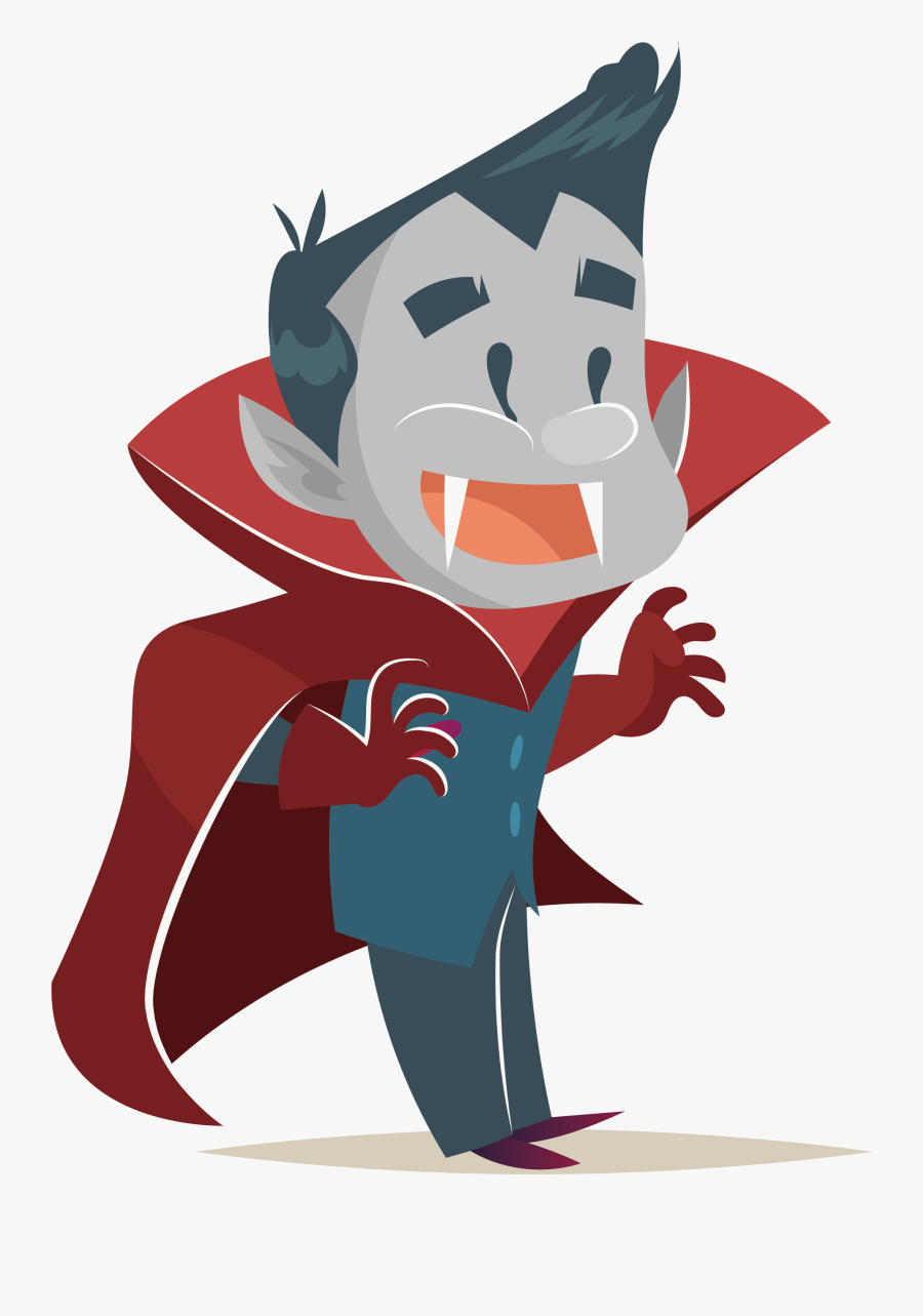 Cartoon Animation Halloween Illustration - Vampire Cartoon Png, Transparent Clipart