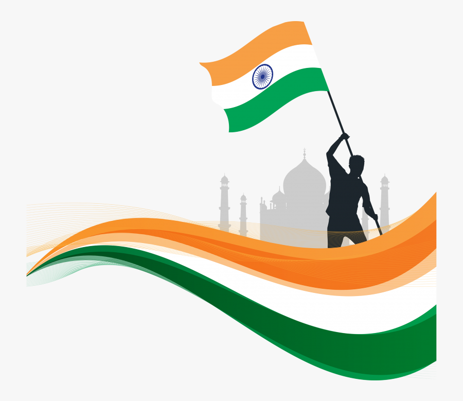 Indian Republic Day Flyaing Indian Flag Png - India Flag Vector Png, Transparent Clipart