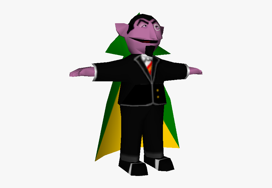 Nintendo 64 - 3d Model Count Dracula Sesame Street, Transparent Clipart
