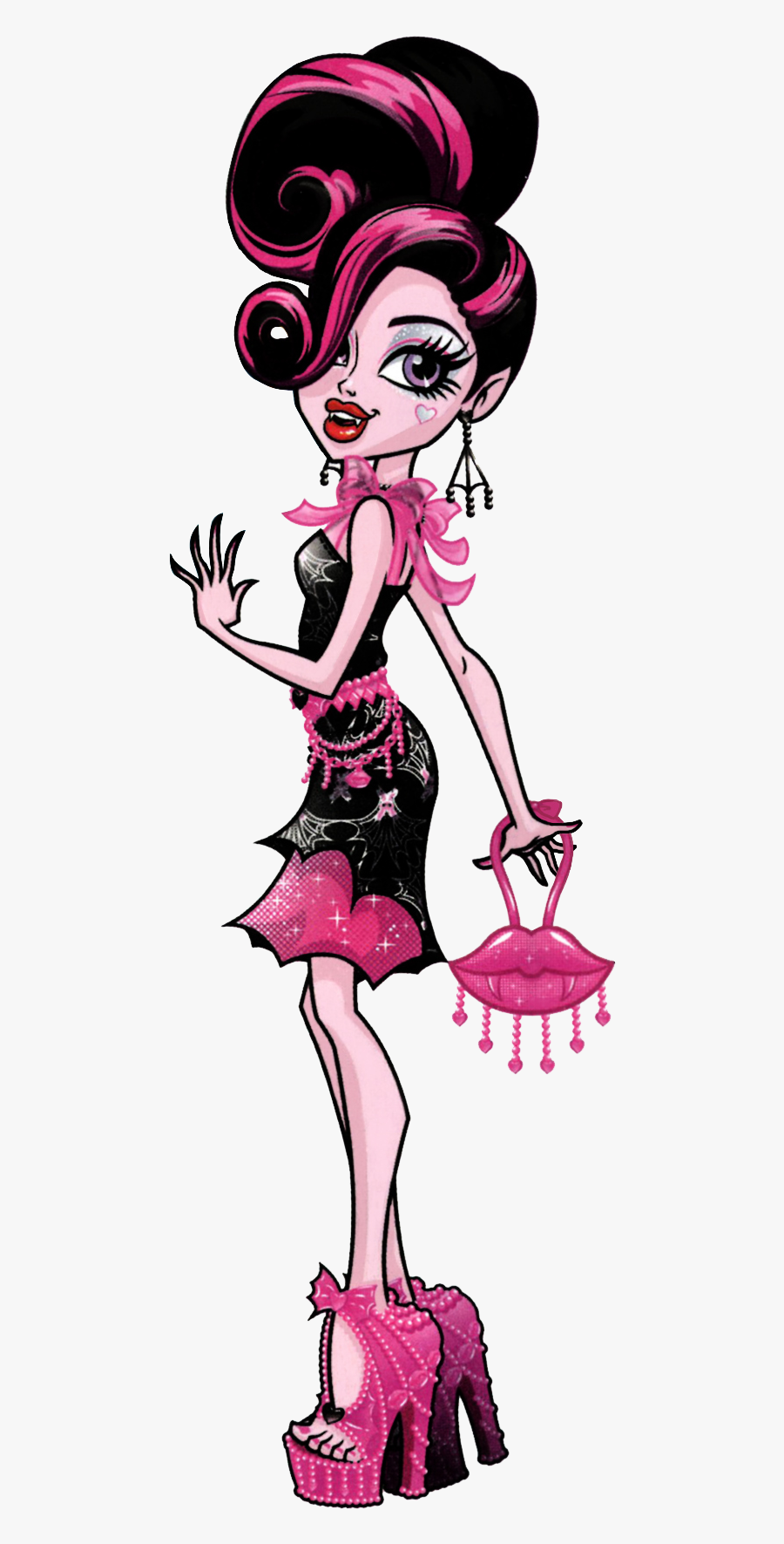 Draculaura Draculaura Is The Daughter Of Dracula - Monster High Artwork Frights Camera Action, Transparent Clipart