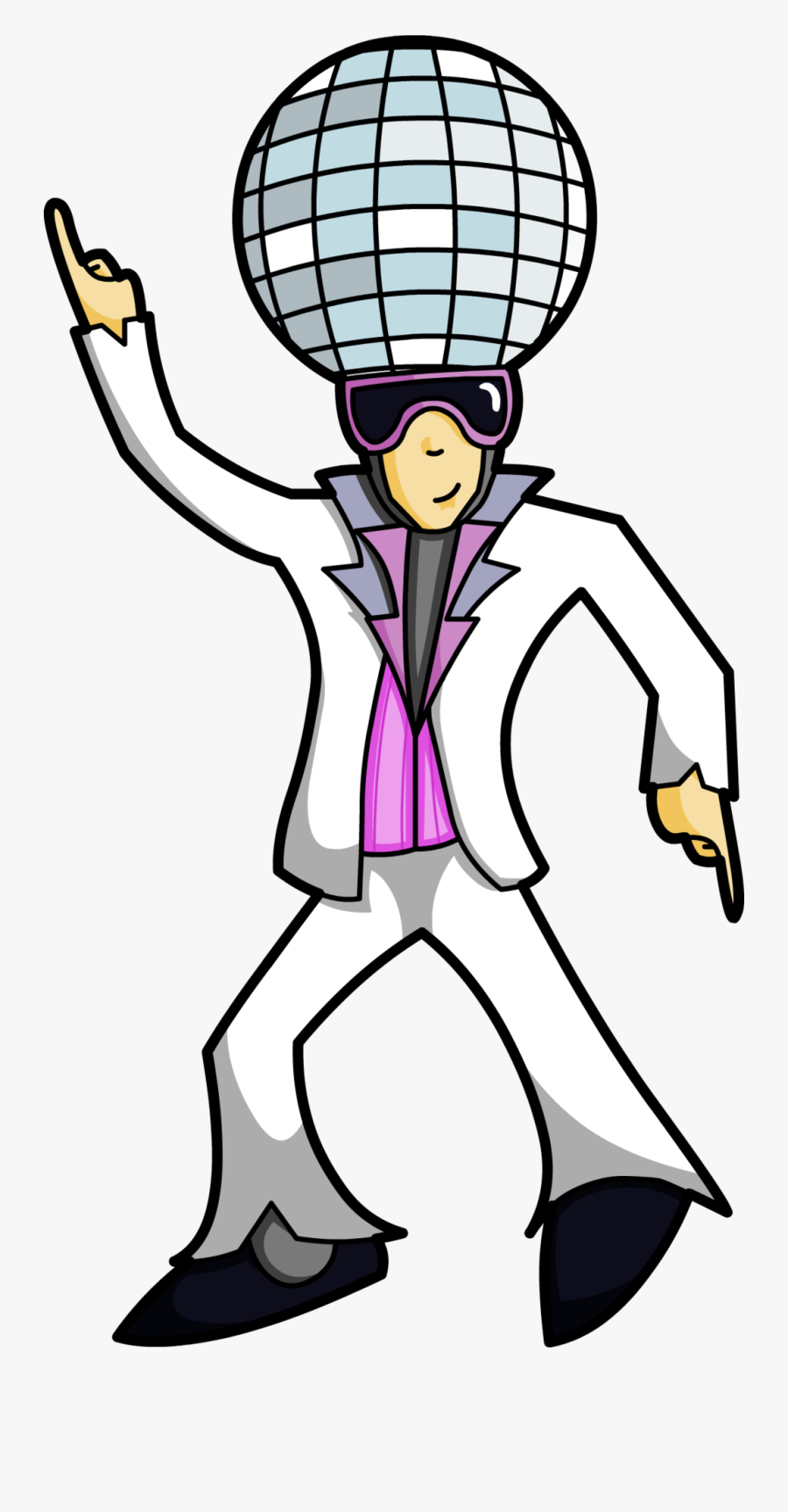 Disco Clipart Cartoon - Cartoon Disco Man Png, Transparent Clipart