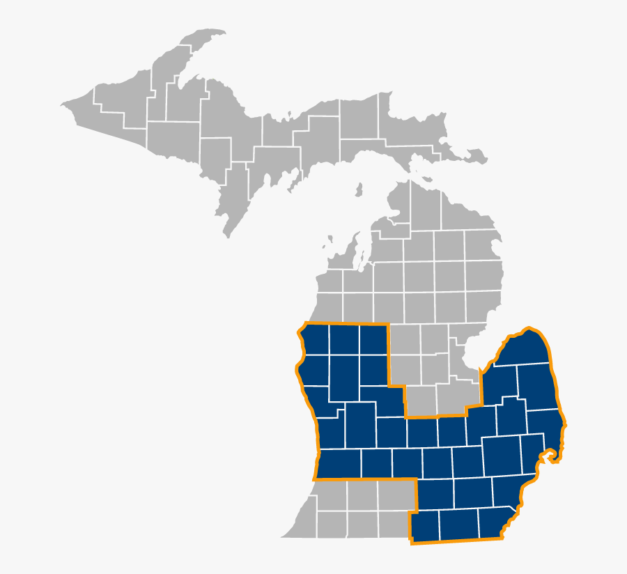 Transparent Blue Cross Png - Michigan 2018 Election Map, Transparent Clipart
