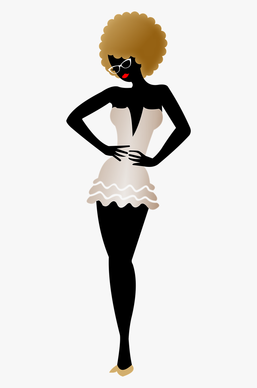 Woman Vector Illustration - Desenho De Mulher Negra Png, Transparent Clipart