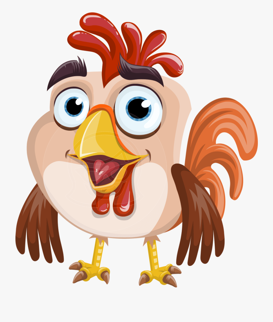 A Perky Rooster Vector - Cock A Doodle Doo Cartoon, Transparent Clipart