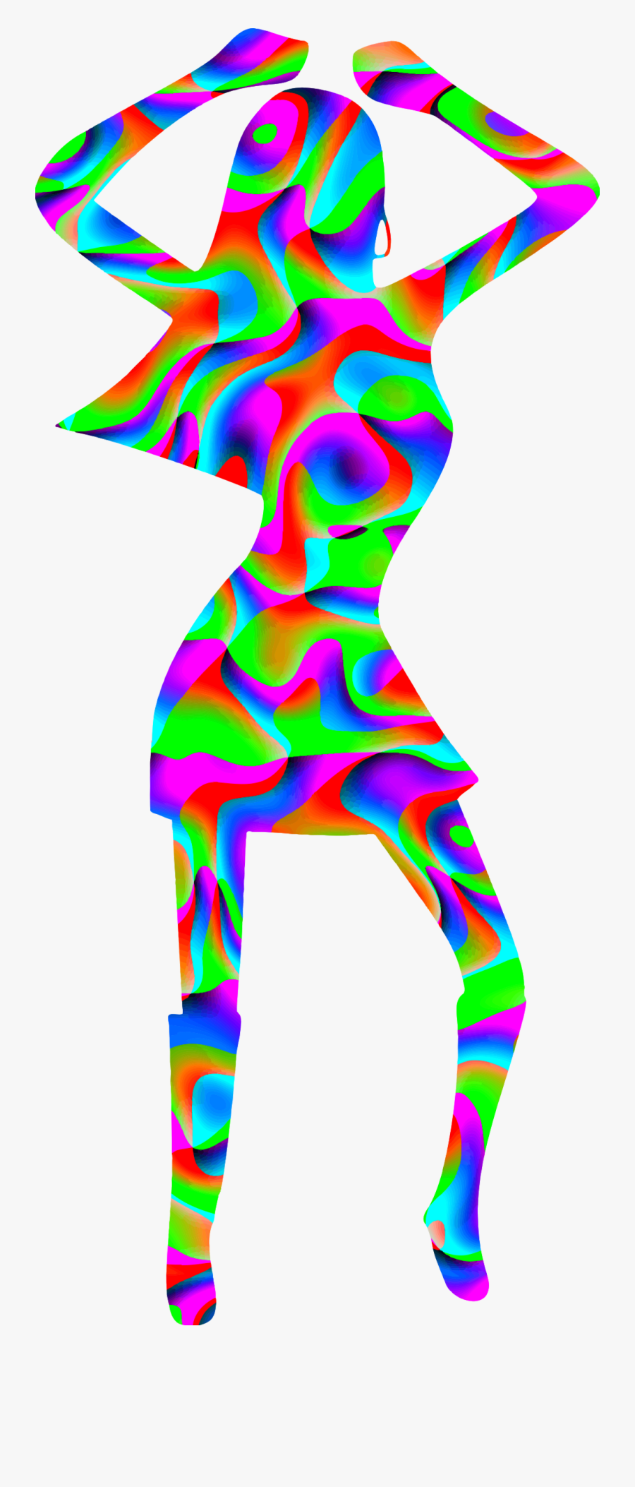 Clipart Colourful Disco Dancer - Disco Dancers Transparent Background, Transparent Clipart
