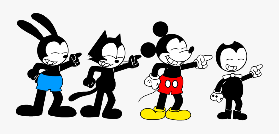 Clip Art Disco Dance - Marcospower1996 Bendy Felix Mickey Oswald, Transparent Clipart