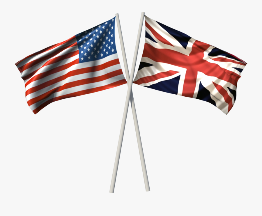England And American Flag, Transparent Clipart