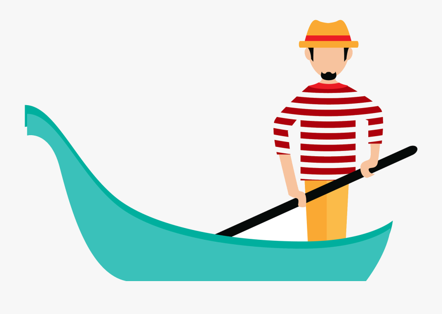 Italian Gondola Clipart , Png Download - Cartoon Italian Boat Ride, Transparent Clipart