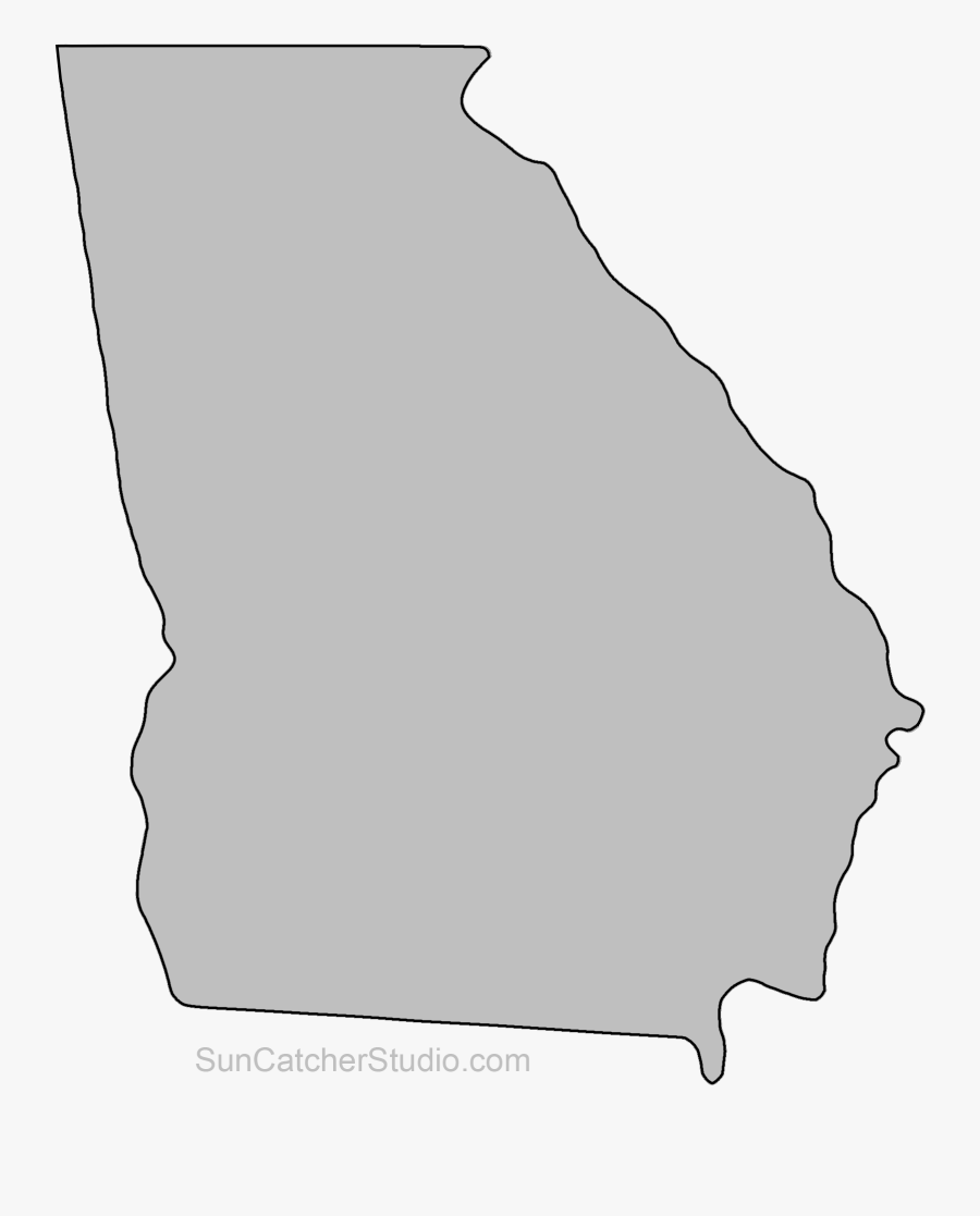 Georgia Huge Freebie - Georgia State Map Shape, Transparent Clipart