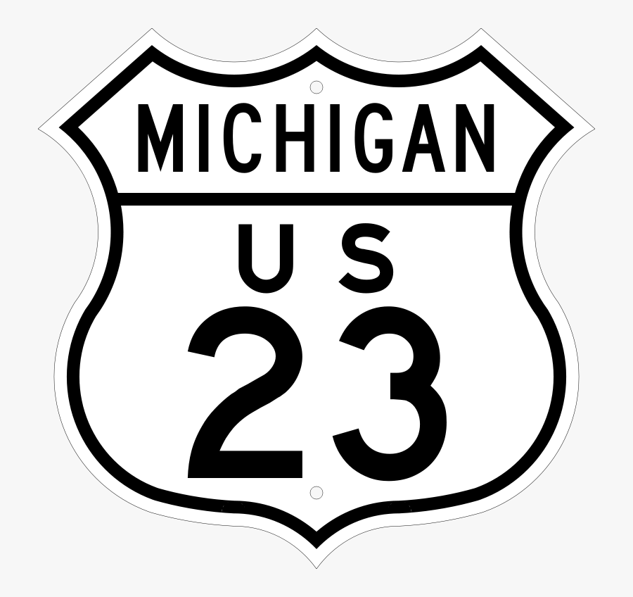 Michigan Us 23 Sign, Transparent Clipart