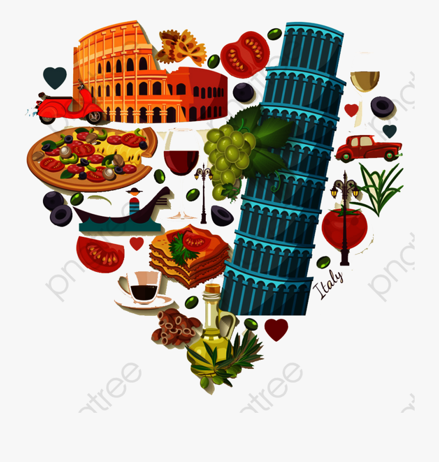 Italy Clipart Love - Italian Food Images Png, Transparent Clipart