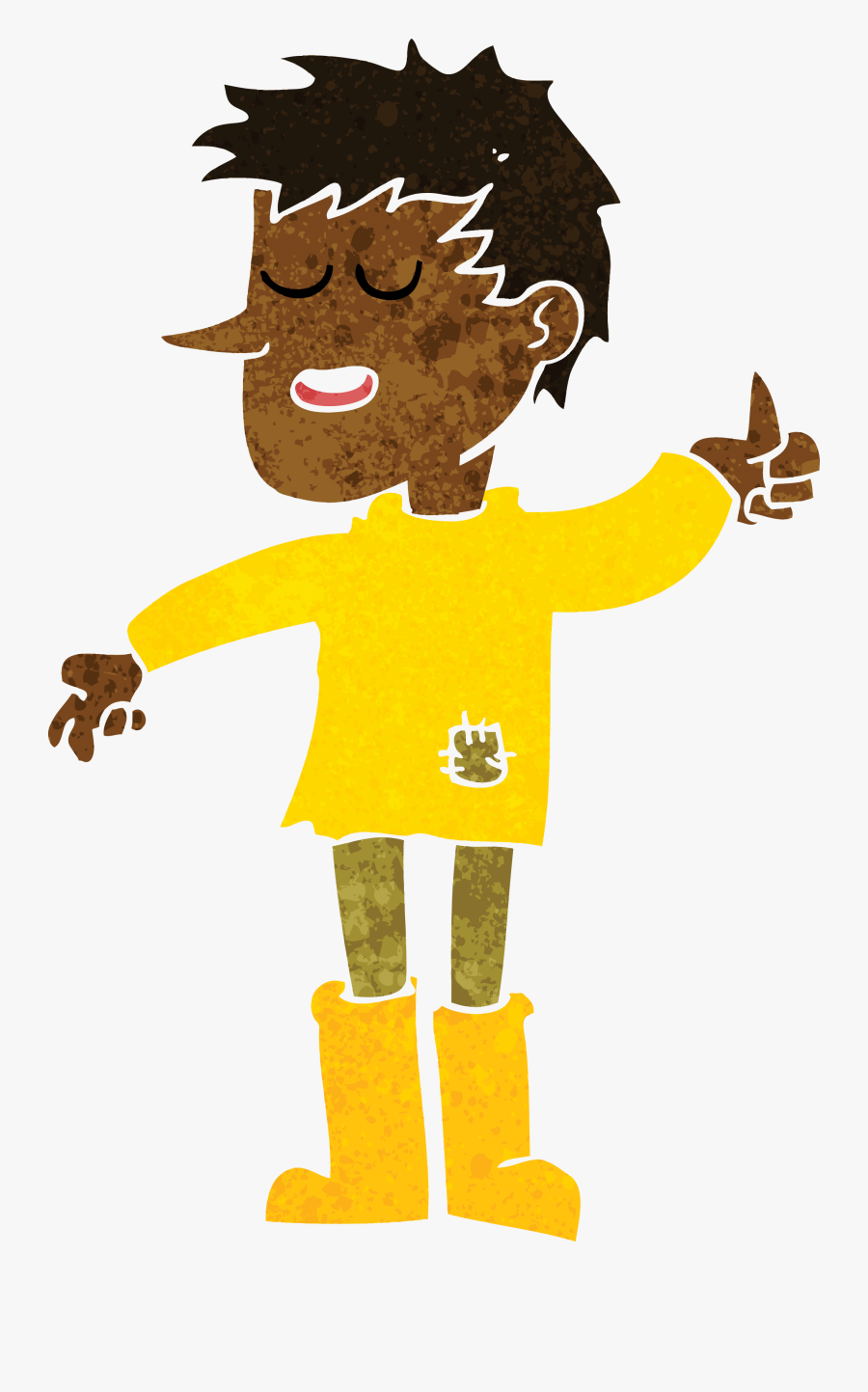 Positive Attitude Boy Transparent Cartoon, Transparent Clipart