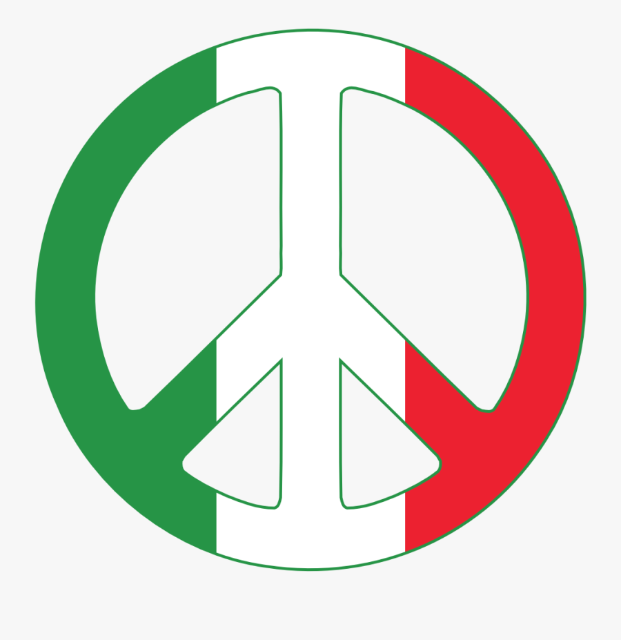 Italy Peace Symbol Flag 3 Peace Flags Peace Symbol - Vespa Italian Flag Logo, Transparent Clipart
