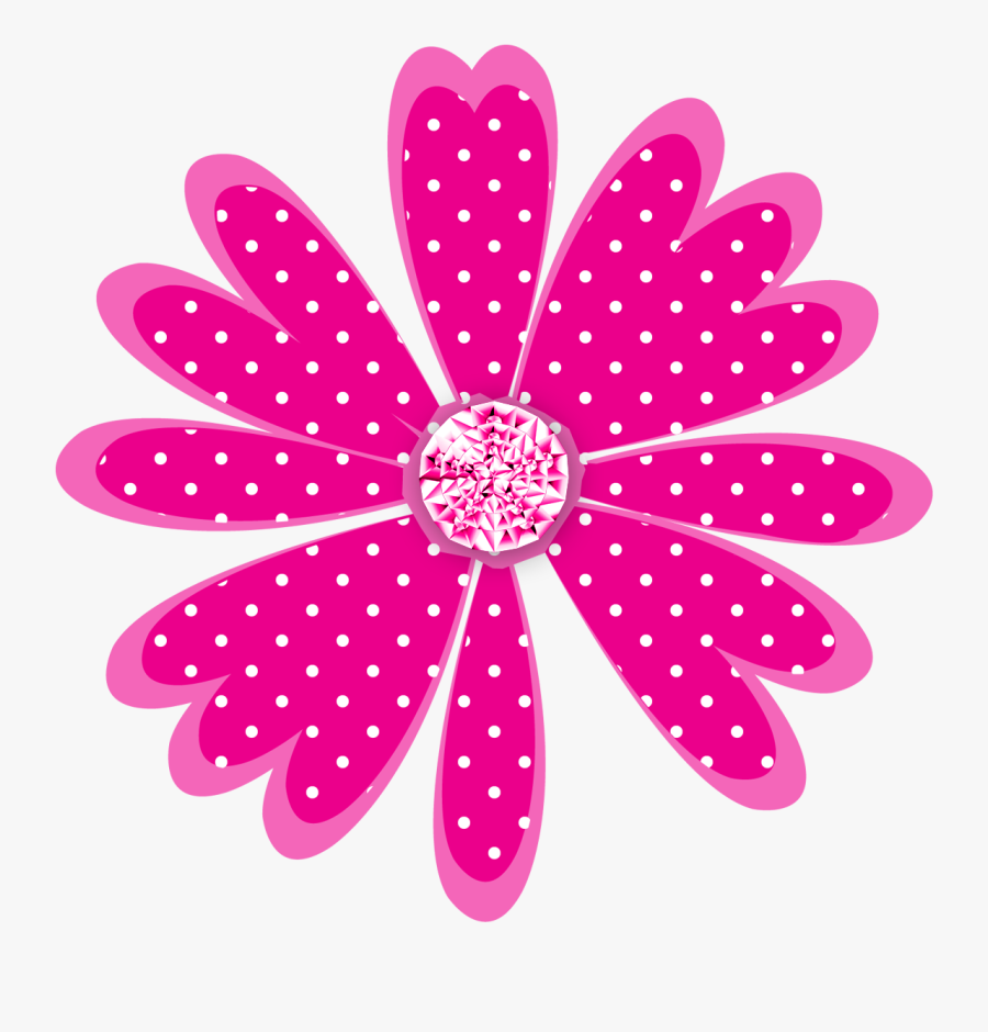 Polka Dot - Polka Dot Flower Clipart, Transparent Clipart