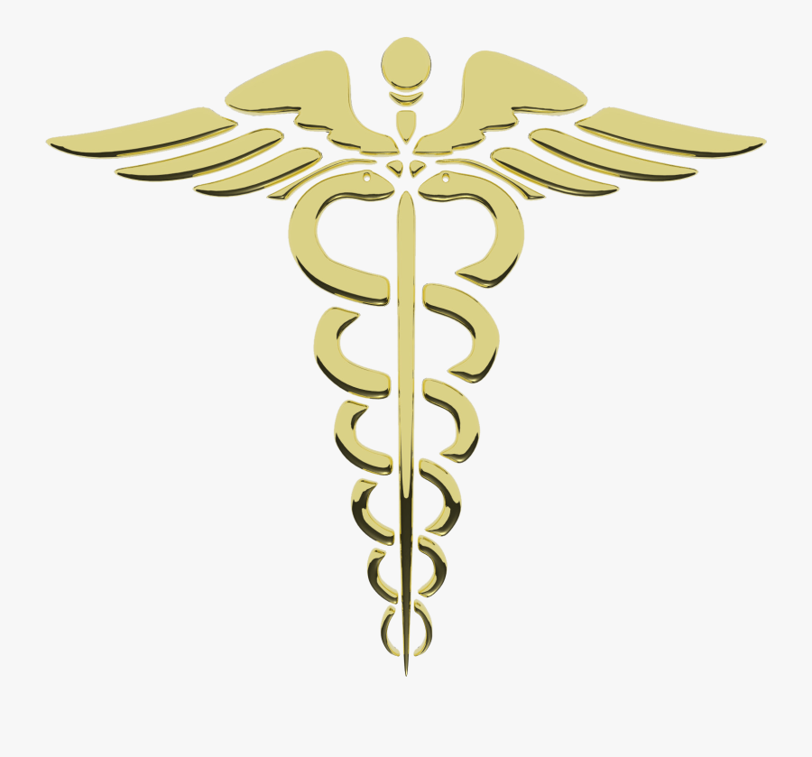 Transparent Caduceus Png - Medicine Logo Gold, Transparent Clipart