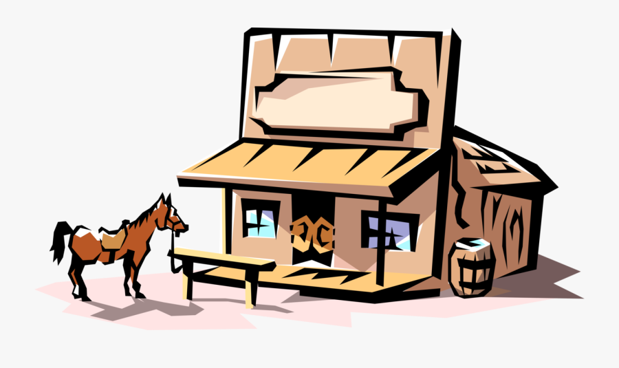 Clipart Horse Wild West - Western Saloon Clip Art, Transparent Clipart