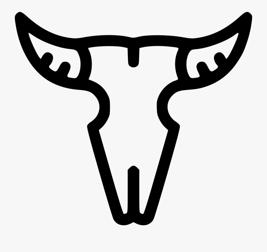 Skull Cow Bull Wild West Desert Svg Png Icon Free Download - Bull, Transparent Clipart