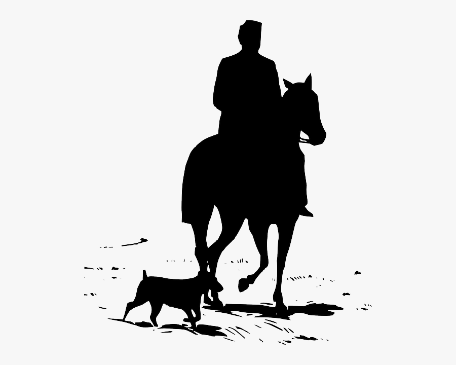 Horse And Rider Silhouette, Transparent Clipart