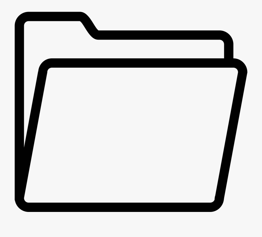 Open Icon - Folder Clipart Black And White, Transparent Clipart