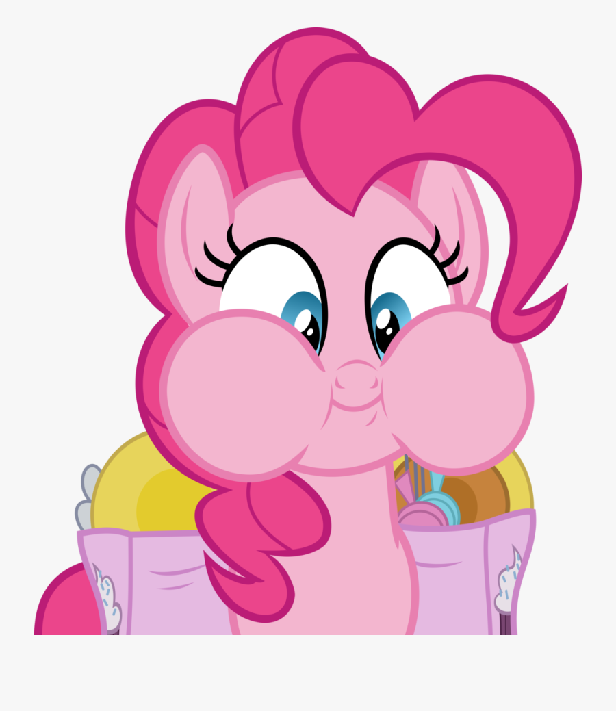Pinkie Pie Holding Breath, Transparent Clipart