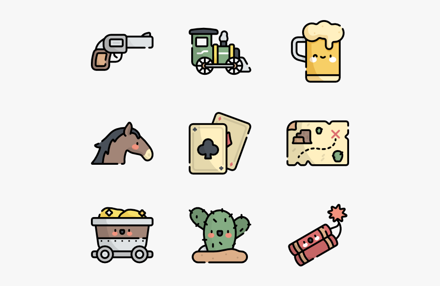 Wild West - Vikings Icons, Transparent Clipart