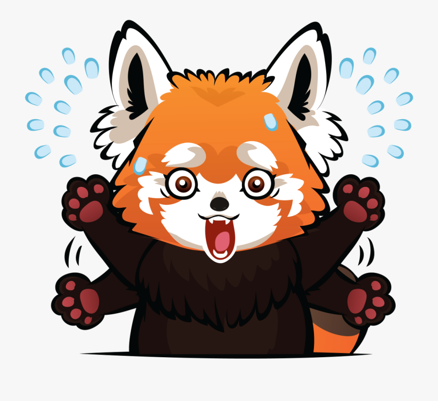Breath Clipart Hyperventilation - Cartoon Red Panda Head, Transparent Clipart