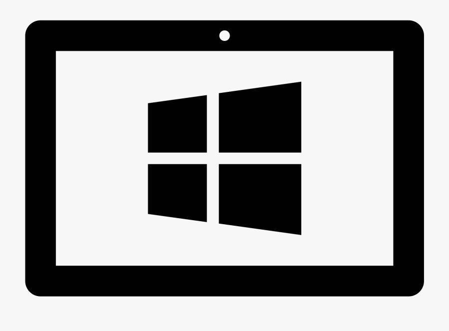Windows - Tablet Phone Windows Black Icon, Transparent Clipart
