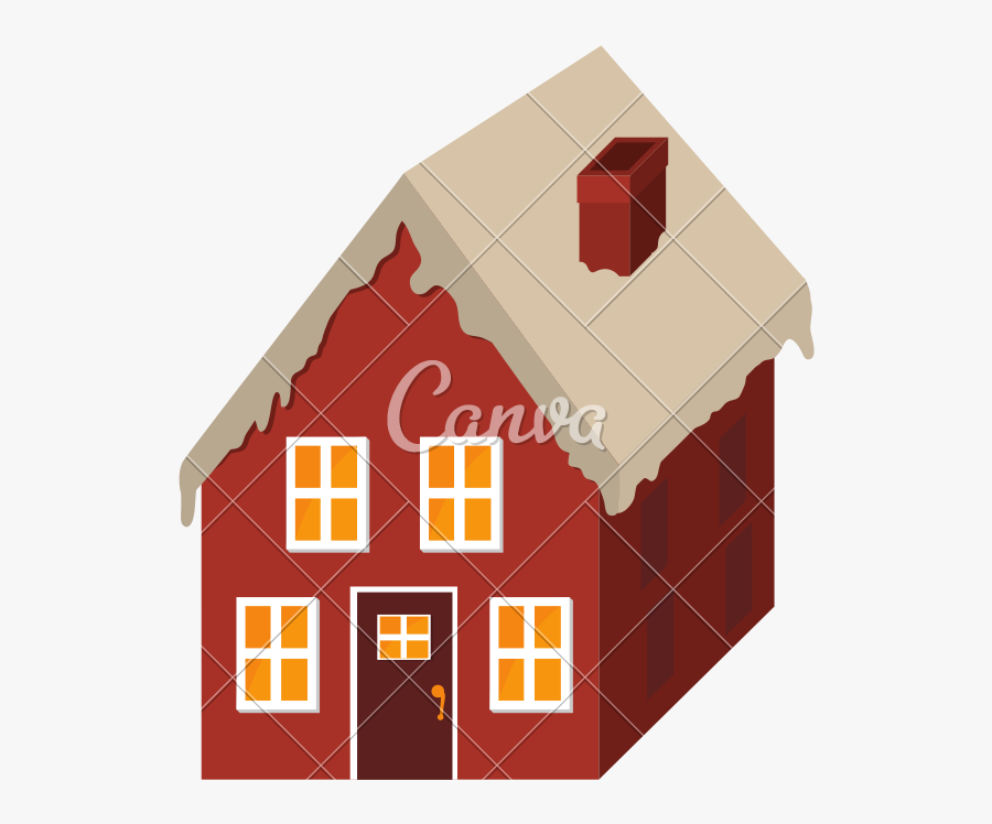 Transparent Christmas Houses Clipart - Vector Graphics, Transparent Clipart