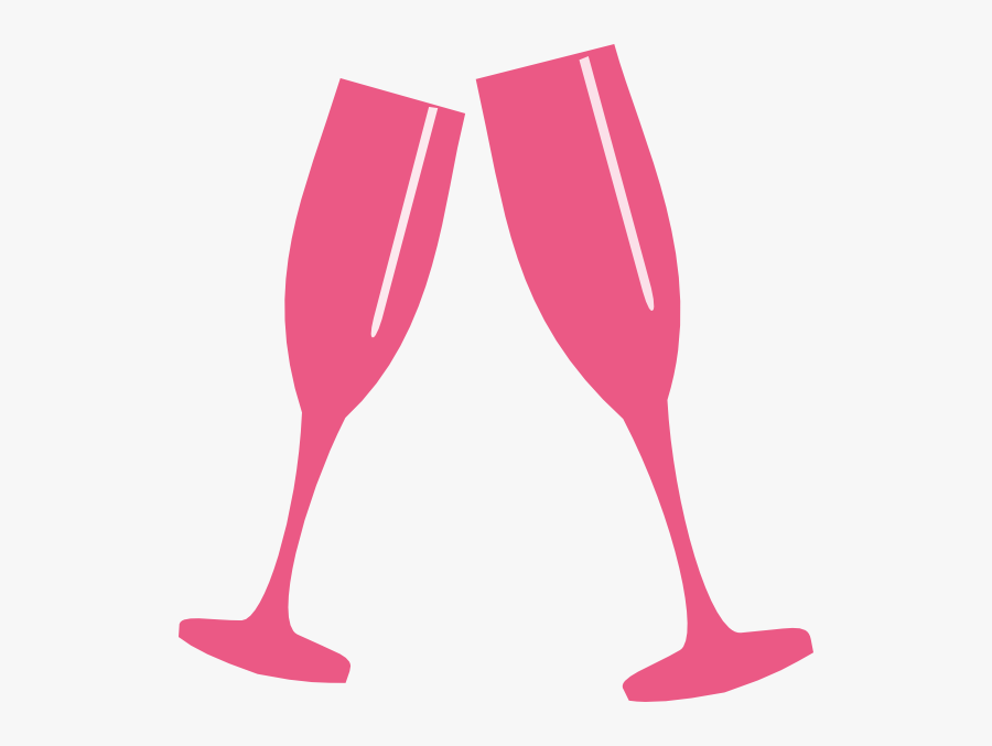 Champagne Glass Lite Pink Clip Art - Pink Champagne Glasses Clipart, Transparent Clipart