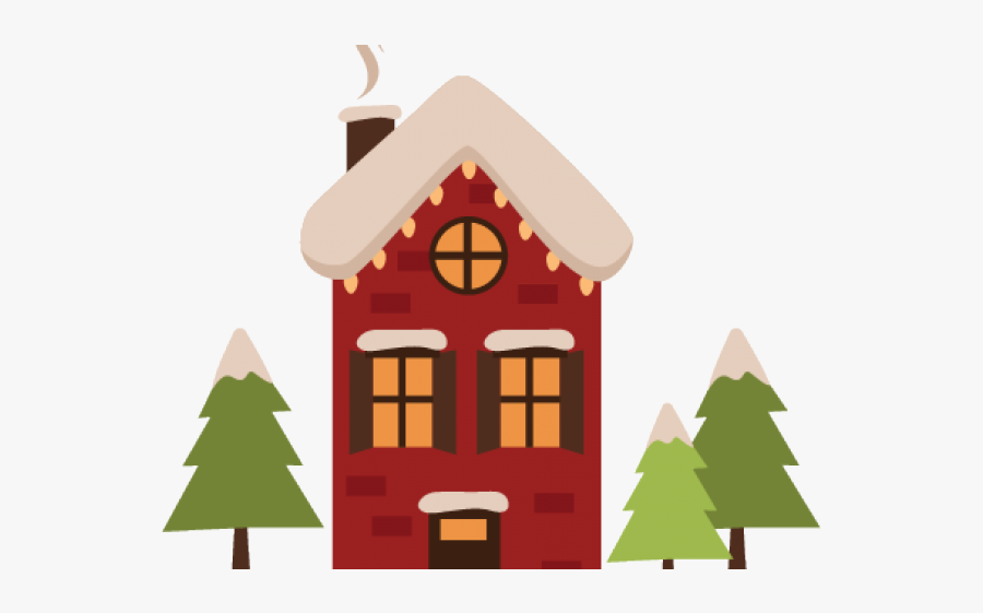 Snowy Cottage Cliparts - Clip Art Winter House, Transparent Clipart
