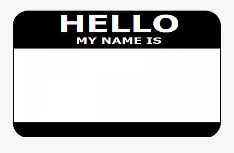My Is Clip Art - Hello My Name Is Black, Transparent Clipart