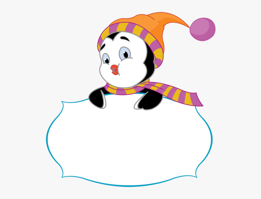 Labels, Scraps, Png Border Scrap, Etiquette - Cute Penguin Clip Art, Transparent Clipart