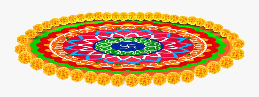 Indian Carpet With Flowers Transparent Clip Art Image - Clip Art Carpet, Transparent Clipart