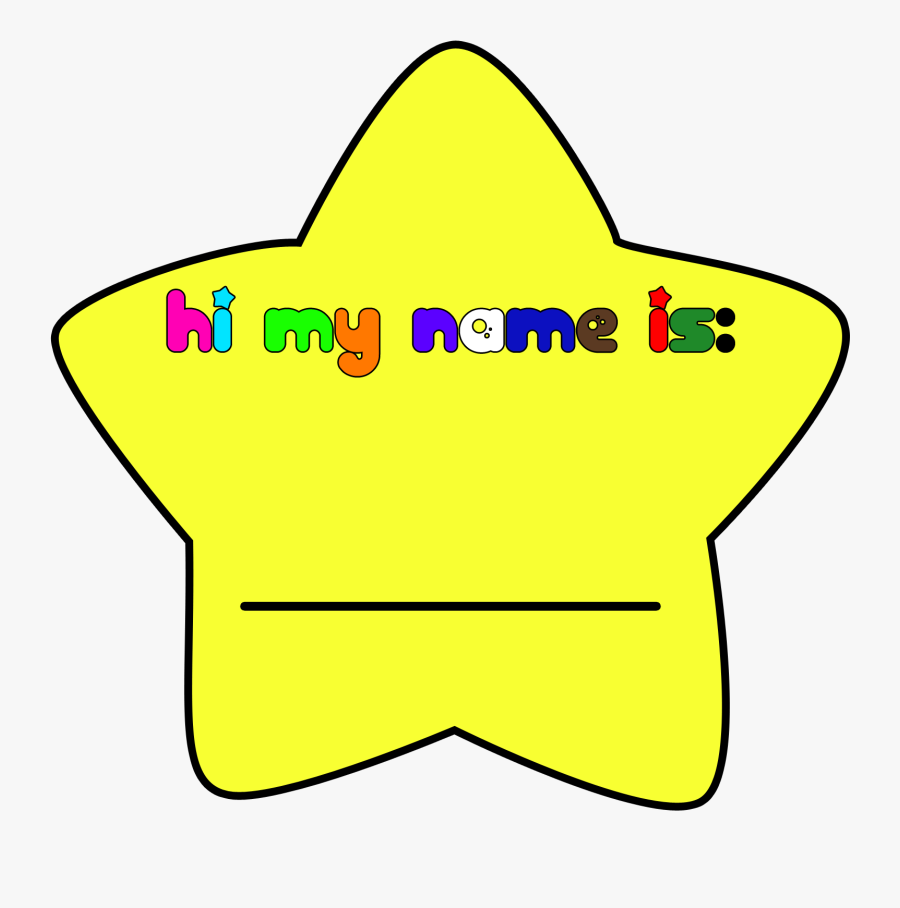 Star Name Tag Clipart, Transparent Clipart
