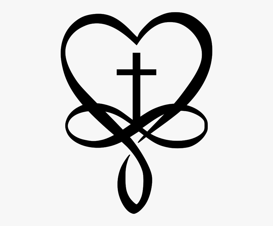 Heart Cross And Infinity Symbols Jh - Heart With Cross Svg ...