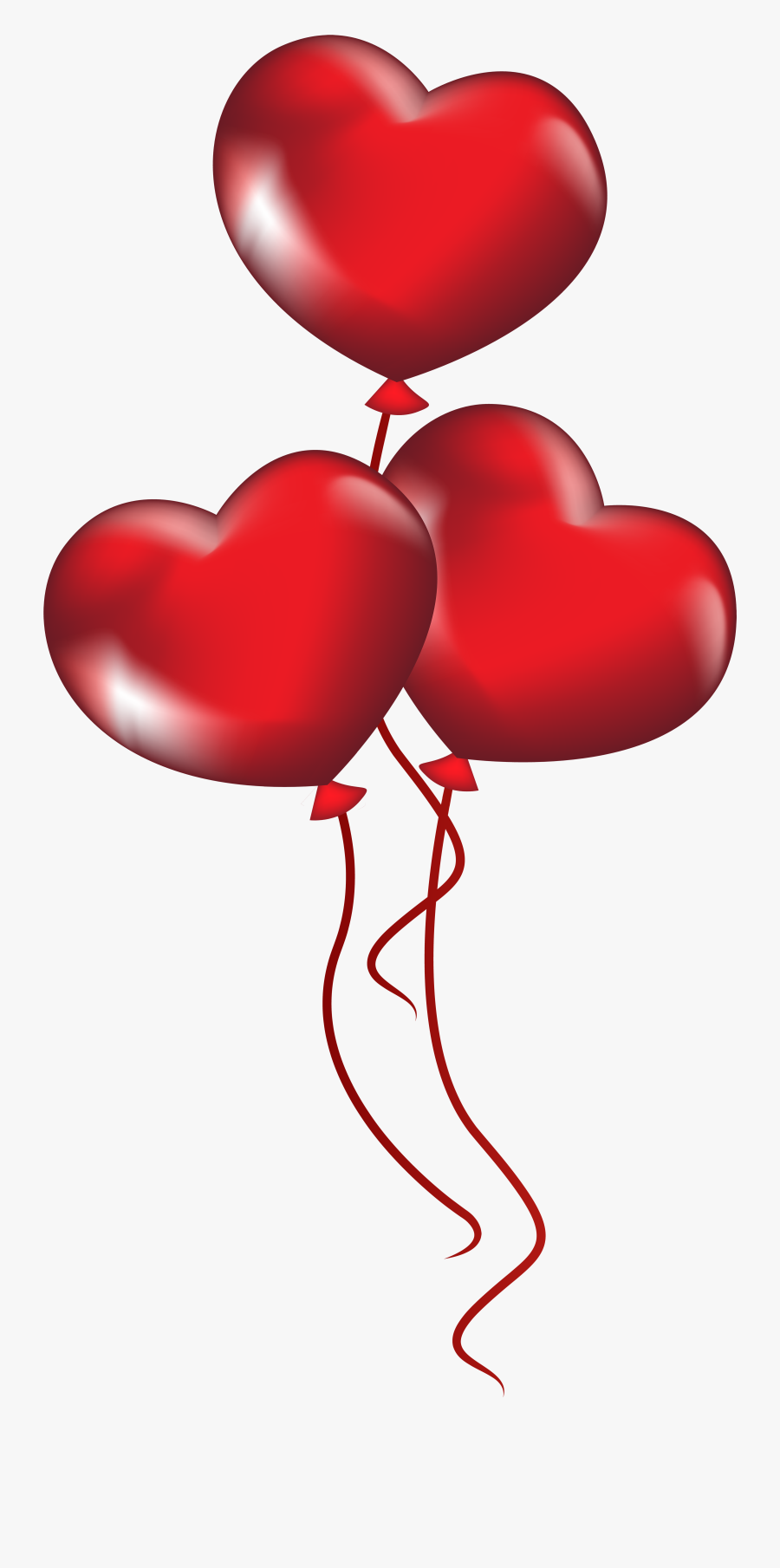Heart Balloons Clipart - Globos Con Forma De Corazón, Transparent Clipart