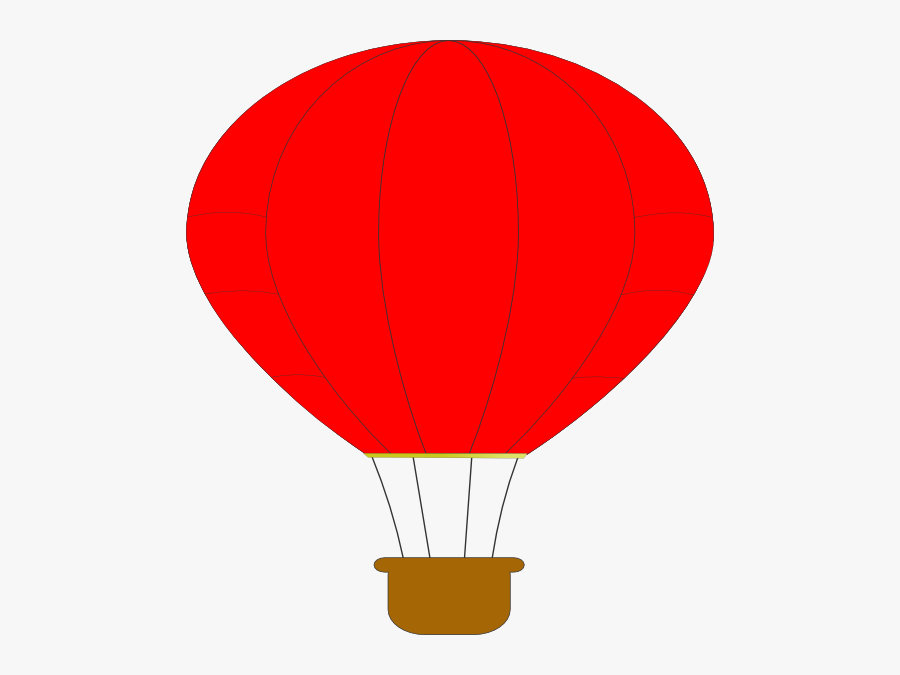 Red Hot Air Balloon Clip Art - Brown Hot Air Balloon, Transparent Clipart