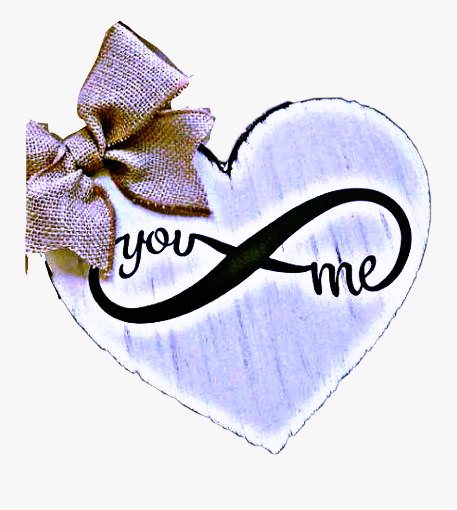 #youandme #heart #decor #wedding #burlap #wood #infinity - Wood Love Sign With Heart, Transparent Clipart