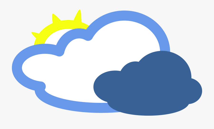 Weather Symbol Clipart - Mostly Cloudy Weather Symbol, Transparent Clipart