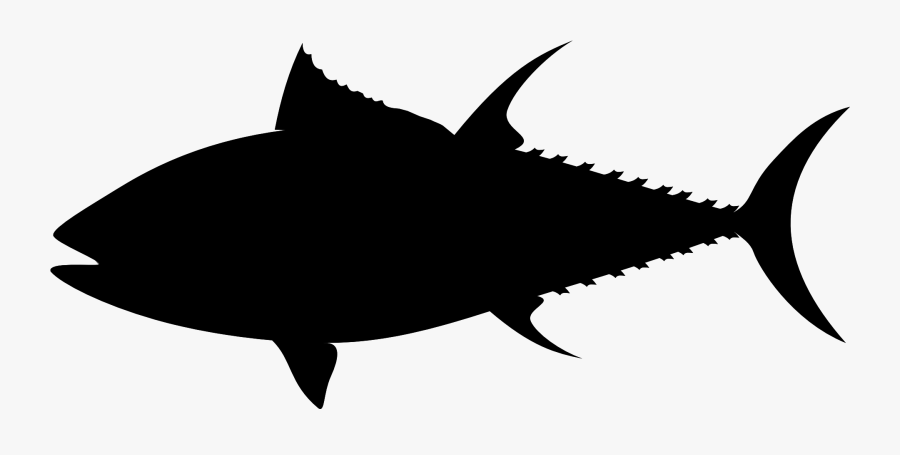 Tuna Fish Silhouette Black Png Image - Tuna Silhouette, Transparent Clipart
