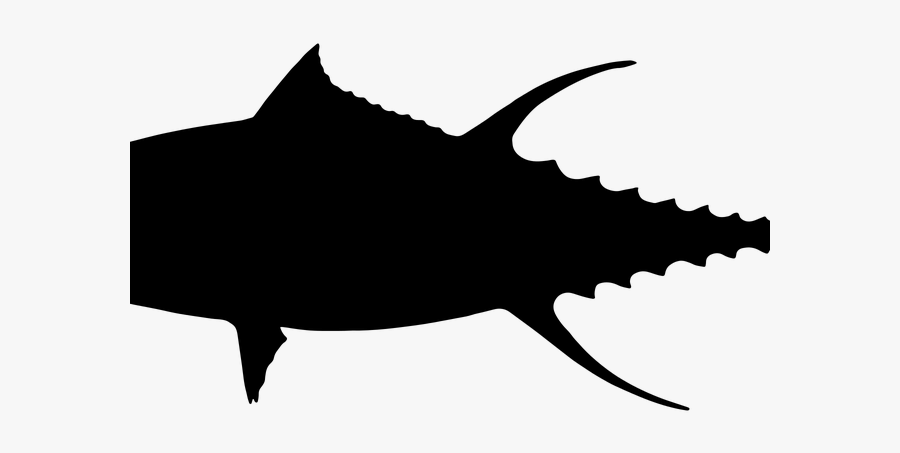 Yellowfin Tuna Silhouette, Transparent Clipart